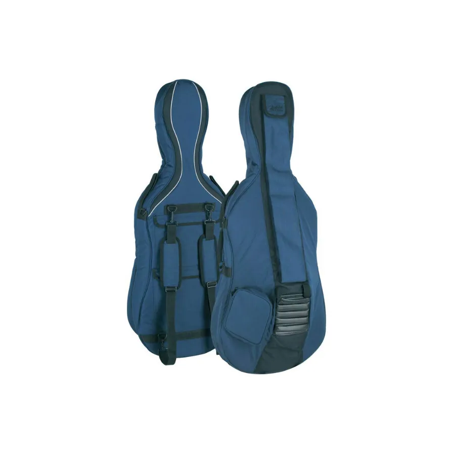 [ct-214] Cellotas, blauwgrijs, 23mm gevoerd, 2 riemen, diverse accessoire vakken 1/4