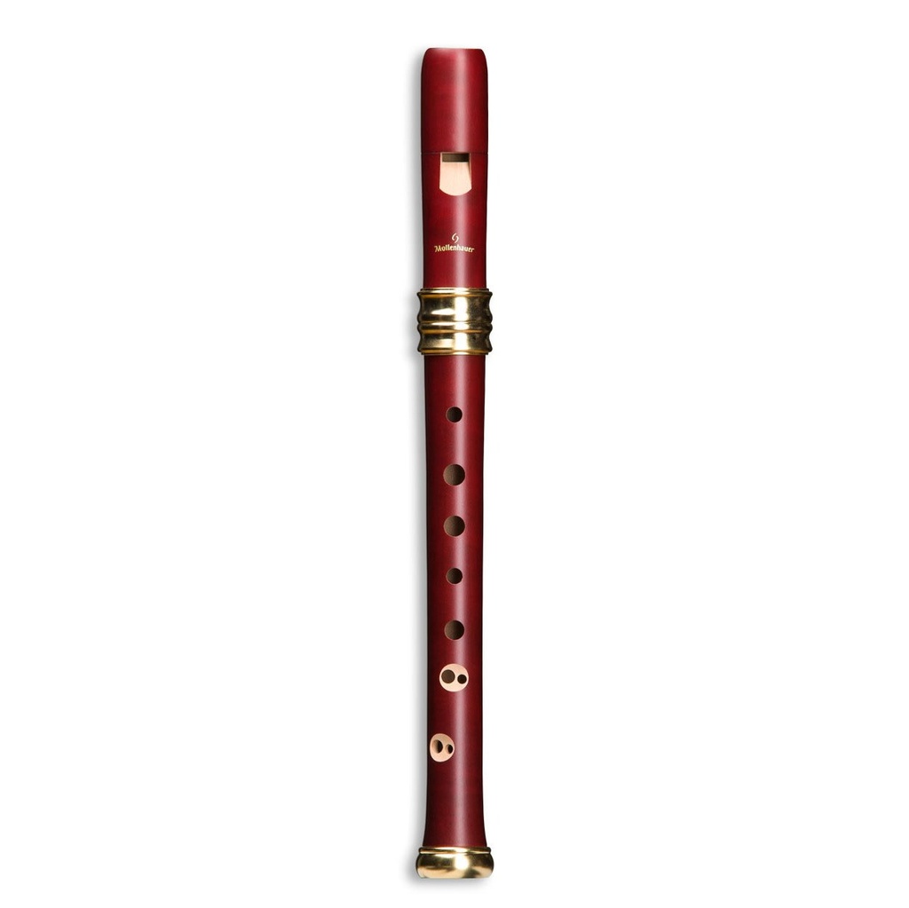 MOLLENHAUER Dream Recorder, sopraanblokfluit, barok, perenhout ROOD, dubbele boring