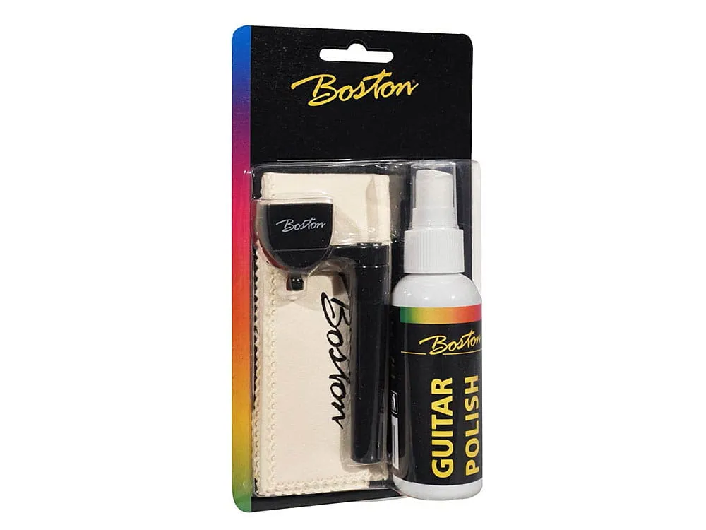 [BGM-14] BOSTON gitaar maintenance kit: polish, poetsdoek en snaarwinder