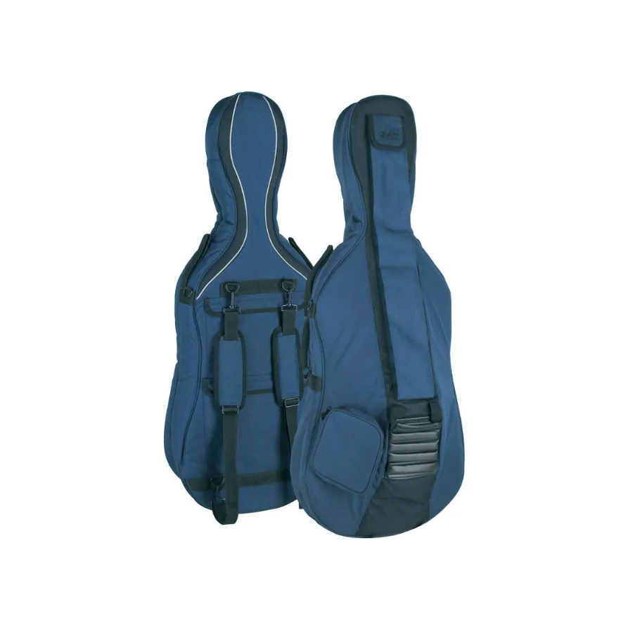 [CT-244] Cellotas, blauwgrijs, 23mm gevoerd, 2 riemen, diverse accessoire vakken 4/4 - 7/8