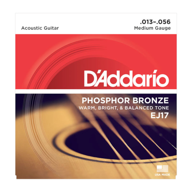 D'ADDARIO set akoestische gitaar EJ17, phosphor bronze