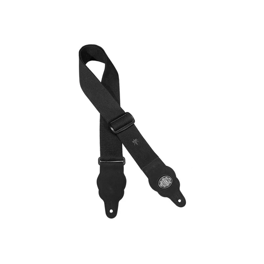 Gaucho gitaarriem, hennep (zwart/wit) (Zwart)