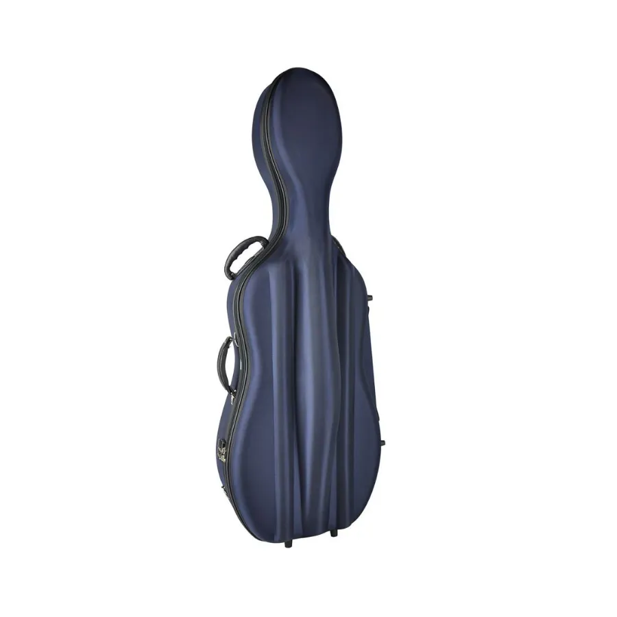Cellokoffer, 4/4, lichte vormkoffer (blauw/zwart)