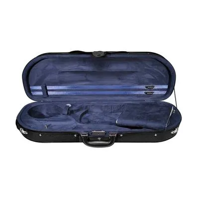 Vioolkoffer D, 4/4, D-vorm, zwart of blauw