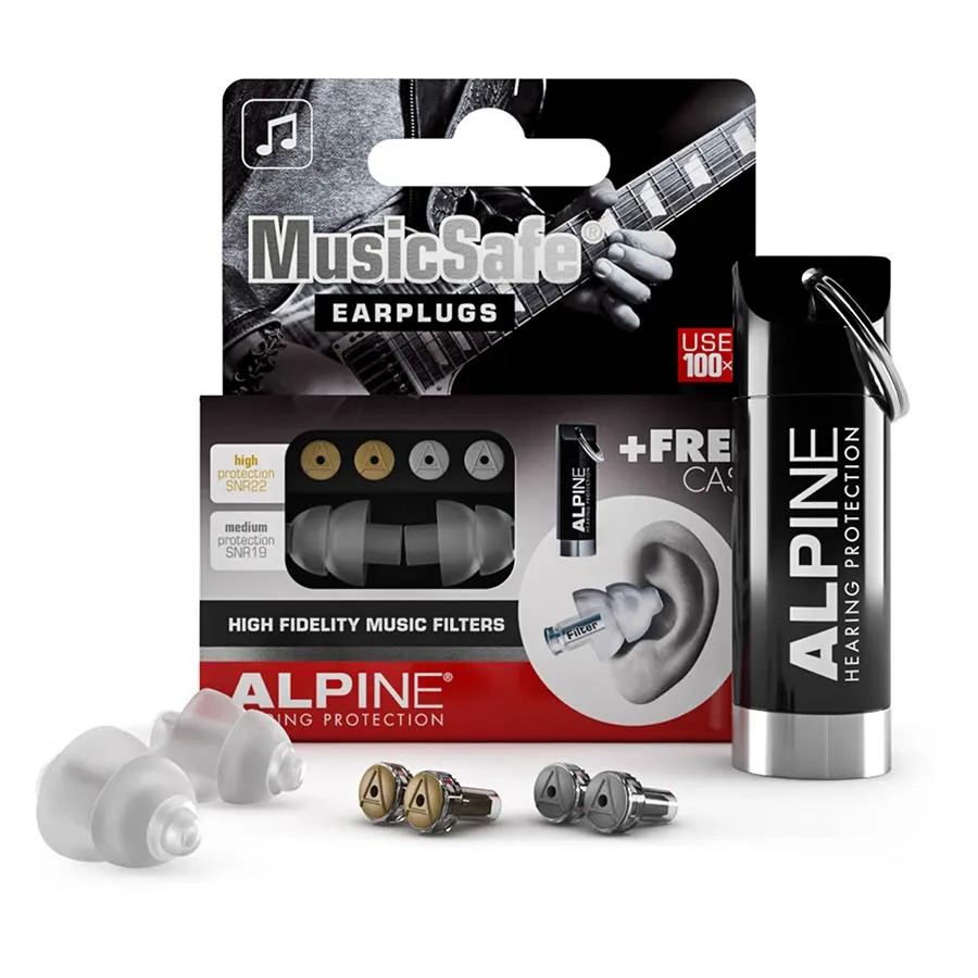 Alpine, MusicSafe, high-fidelity gehoorbescherming voor muzikanten, transparant
